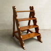 Antique Craftsman Maple Library Step Ladder