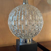 Hollywood Regency Cut Glass Globe Table Lamps