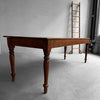 Antique Rustic English Walnut Farm Table