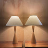Pair Of Midcentury Leather Hourglass Table Lamps