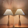 Pair Of Midcentury Leather Hourglass Table Lamps