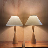 Pair Of Midcentury Leather Hourglass Table Lamps