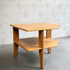Russel Wright Tiered Maple Corner Table