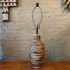 Mid Century Modern Art Pottery Swirled Gourd Table Lamp By Gordon Martz