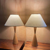 Pair Of Midcentury Leather Hourglass Table Lamps