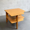 Russel Wright Tiered Maple Corner Table