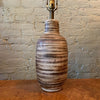 Mid Century Modern Art Pottery Swirled Gourd Table Lamp By Gordon Martz