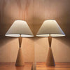Pair Of Midcentury Leather Hourglass Table Lamps