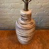 Mid Century Modern Art Pottery Swirled Gourd Table Lamp By Gordon Martz