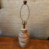 Mid Century Modern Art Pottery Swirled Gourd Table Lamp By Gordon Martz