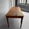 Antique Rustic English Walnut Farm Table