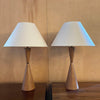 Pair Of Midcentury Leather Hourglass Table Lamps