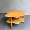 Russel Wright Tiered Maple Corner Table