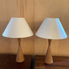 Pair Of Midcentury Leather Hourglass Table Lamps