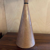 Pair Of Midcentury Leather Hourglass Table Lamps