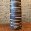 Mid Century Modern Art Pottery Swirled Earthen Tone Table Lamp By Gordon Martz