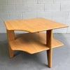 Russel Wright Tiered Maple Corner Table