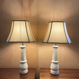 White Porcelain Leg Table Lamps With Shades