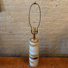 Mid Century Modern Art Pottery Swirled Blue Table Lamp By Gordon Martz