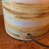 Mid Century Modern Art Pottery Swirled Blue Table Lamp By Gordon Martz