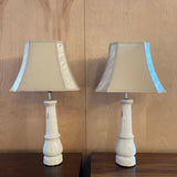 White Porcelain Leg Table Lamps With Shades