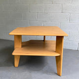 Russel Wright Tiered Maple Corner Table