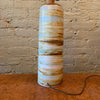 Mid Century Modern Art Pottery Swirled Blue Table Lamp By Gordon Martz