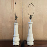 White Porcelain Leg Table Lamps With Shades