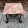 Wrought Iron And Marble Table