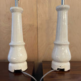 White Porcelain Leg Table Lamps With Shades