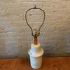 Mid Century Modern Art Pottery Swirled Green Table Lamp By Gordon Martz