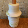 Mid Century Modern Art Pottery Swirled Green Table Lamp By Gordon Martz