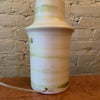 Mid Century Modern Art Pottery Swirled Green Table Lamp By Gordon Martz