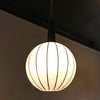 Mid-Century Striped Globe Pendant Light
