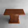 Midcentury Walnut Pedestal Console Table