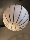 Mid-Century Striped Globe Pendant Light