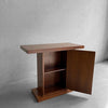 Midcentury Walnut Pedestal Console Table