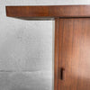 Midcentury Walnut Pedestal Console Table