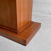 Midcentury Walnut Pedestal Console Table