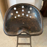 Industrial Artist Made Steel Tractor Stool