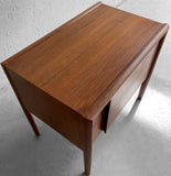 Barney Flagg For Drexel Parallel Walnut End Table Nightstand