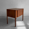 Barney Flagg For Drexel Parallel Walnut End Table Nightstand