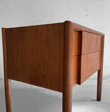 Barney Flagg For Drexel Parallel Walnut End Table Nightstand