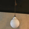 Industrial Frosted Globe Pendant Light