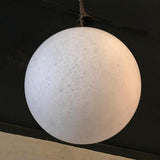 Industrial Frosted Globe Pendant Light