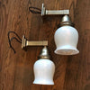 Opaline and Brass Sconces