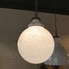 Industrial Frosted Globe Pendant Light