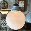 Industrial Frosted Globe Pendant Light