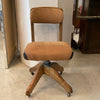 Midcentury Oak And Suede Office Desk Chair By DoMore