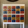 Custom Color Block Modular Library Card Catalog Cabinet